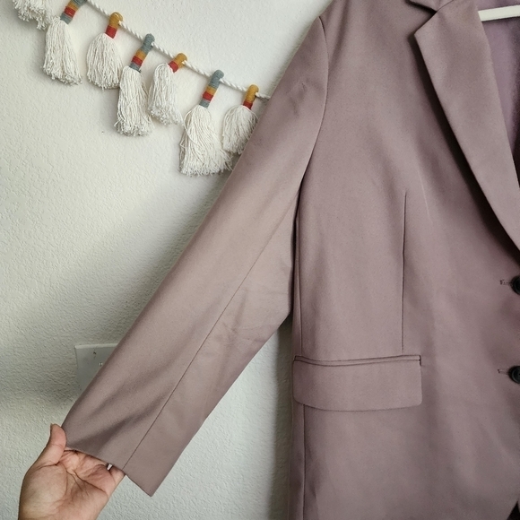 H&M Oversized Double Breasted Blazer Dusty Rose Contemporary Business Casual XL - Picture 8 of 11